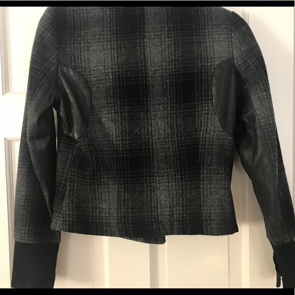 A.L.C moto-style plaid wool coat - Picture 4 of 6